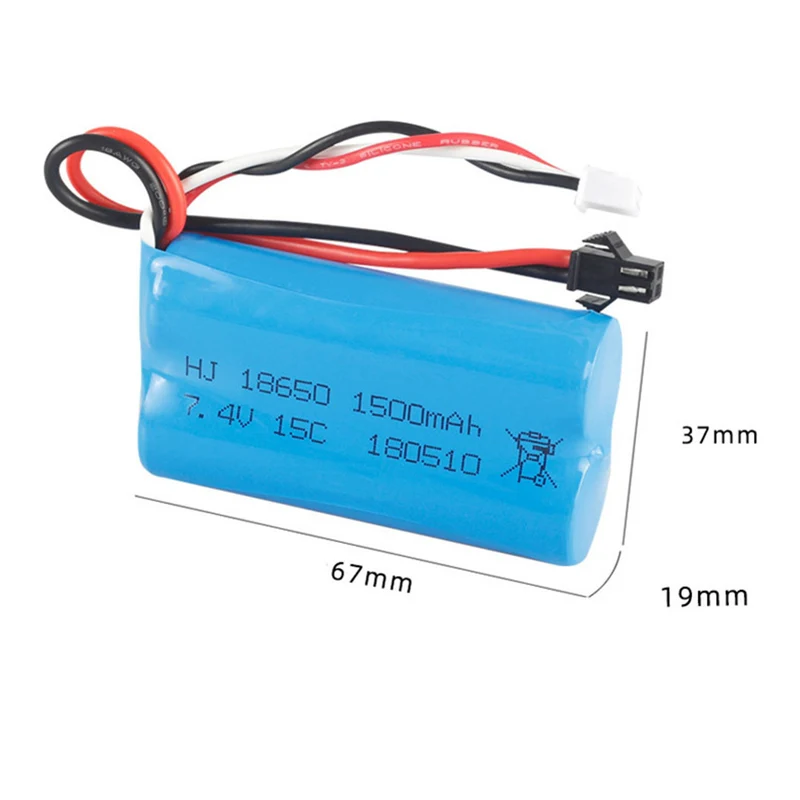 7.4V 1500mAh 18650 li-polymer battery for U12A Syma S033G S33 RC Helicopter