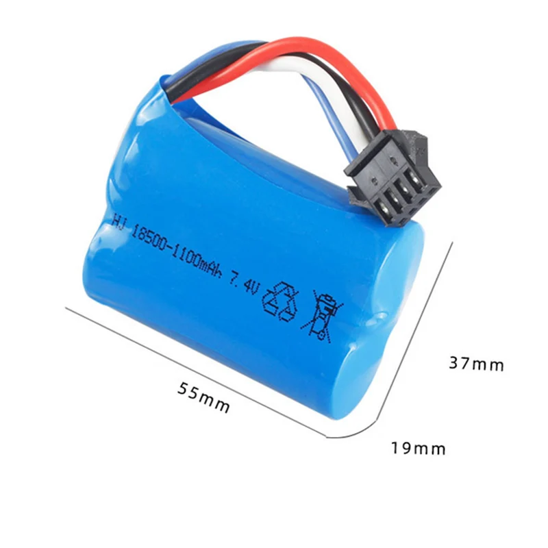 7.4V 1100mAh 18500 li-polymer battery for UDI 001 UDI001 HQ HuanQi 960 RC boat
