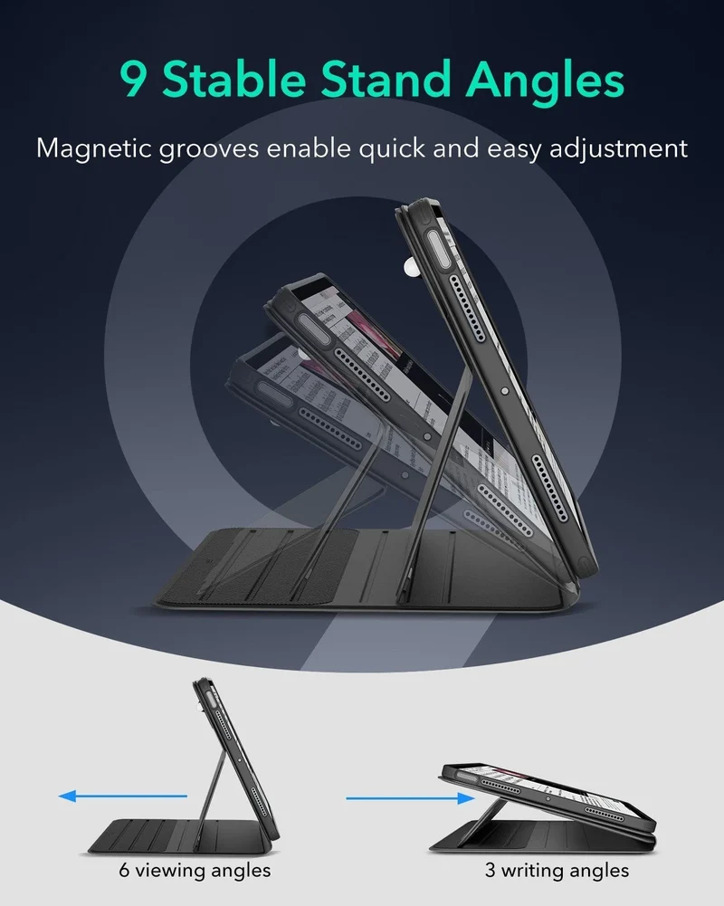 iPad Air 11" (M4) 2026 Bundle Shift Magnetic Case & Armorite® Paper-Feel Protection - Black