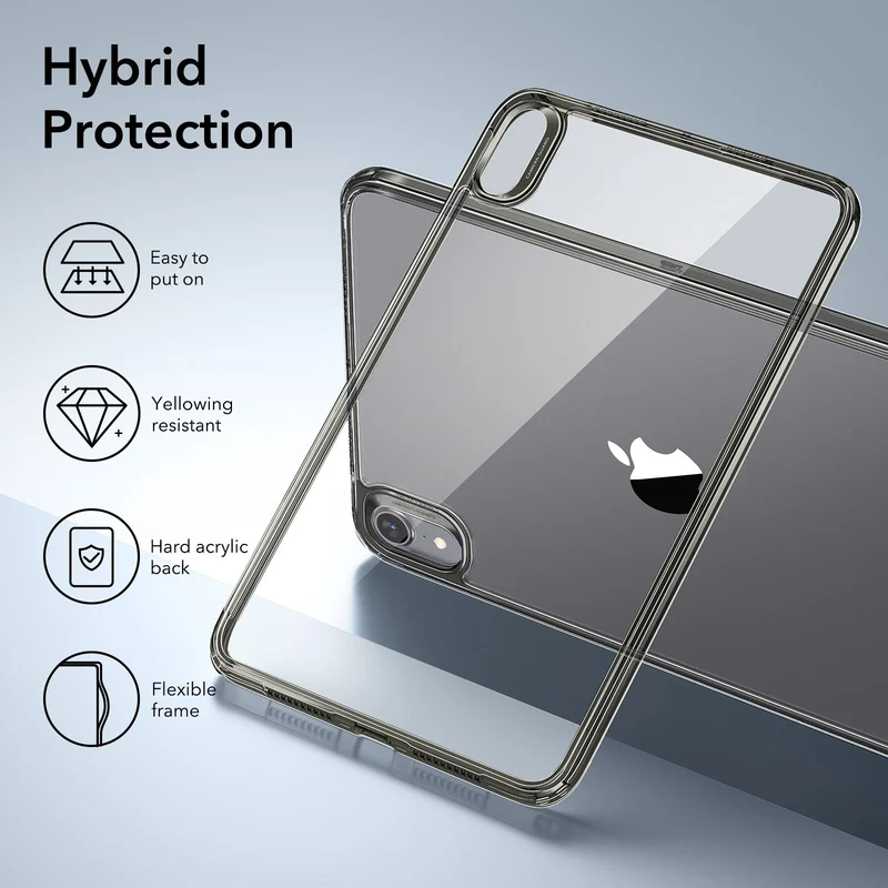 iPad mini 7/mini 6 Classic Hybrid Case - Clear Black