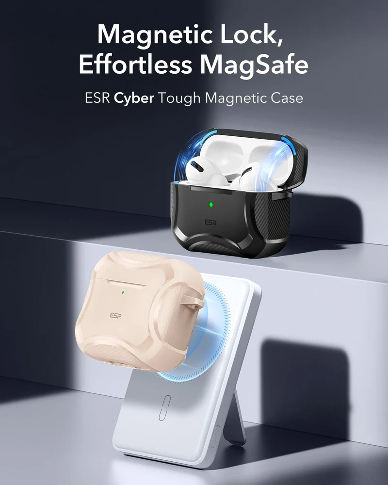 AirPods 4 Cyber Tough Case (HaloLock) - Titanium
