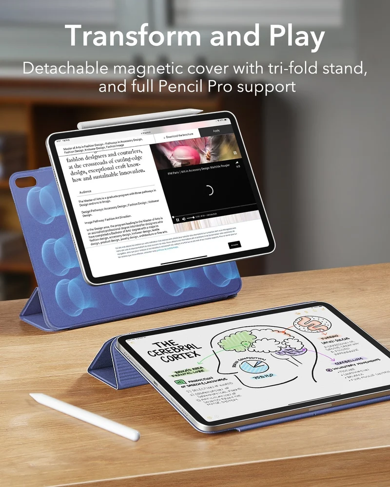iPad Air 11″ (2025) Rebound Magnetic Case - Grey