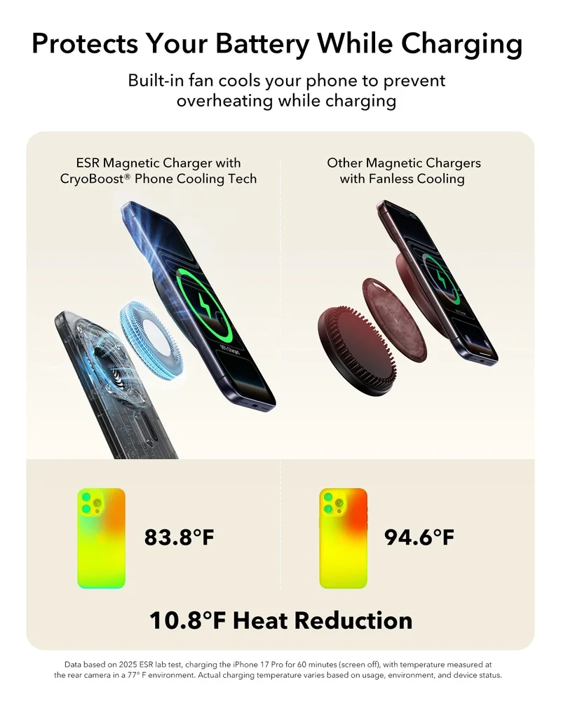 CryoBoost Foldable 3-in-1 Magnetic Charging Station (25W) – US Plug-Frosted Graphite