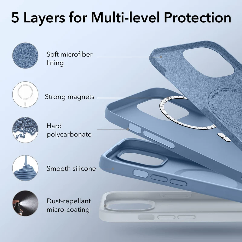 iPhone 15 Cloud Soft Case (HaloLock) - Light Blue