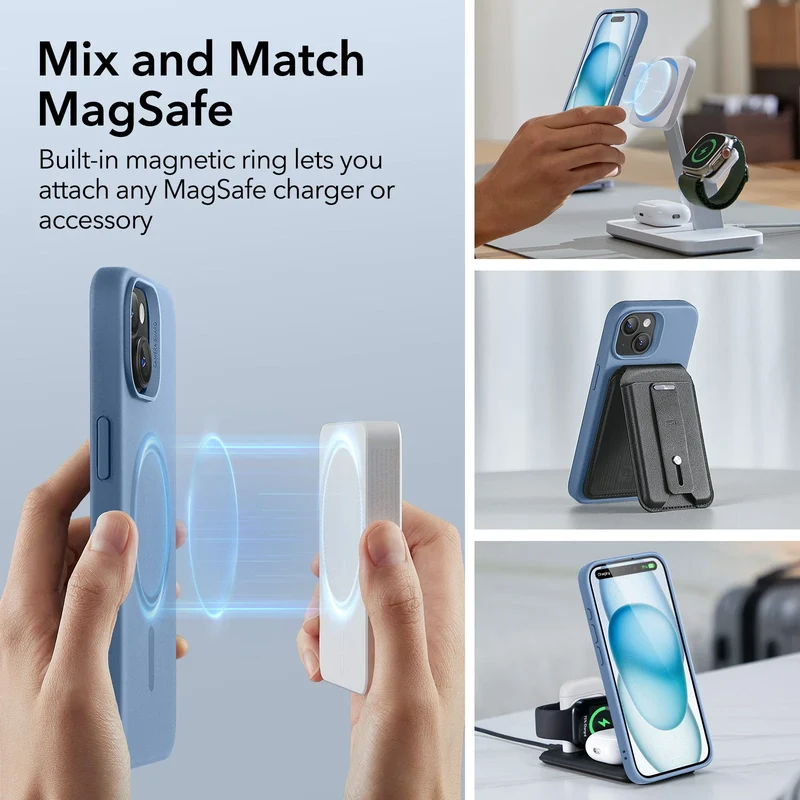 iPhone 15 Cloud Soft Case (HaloLock) - Light Blue