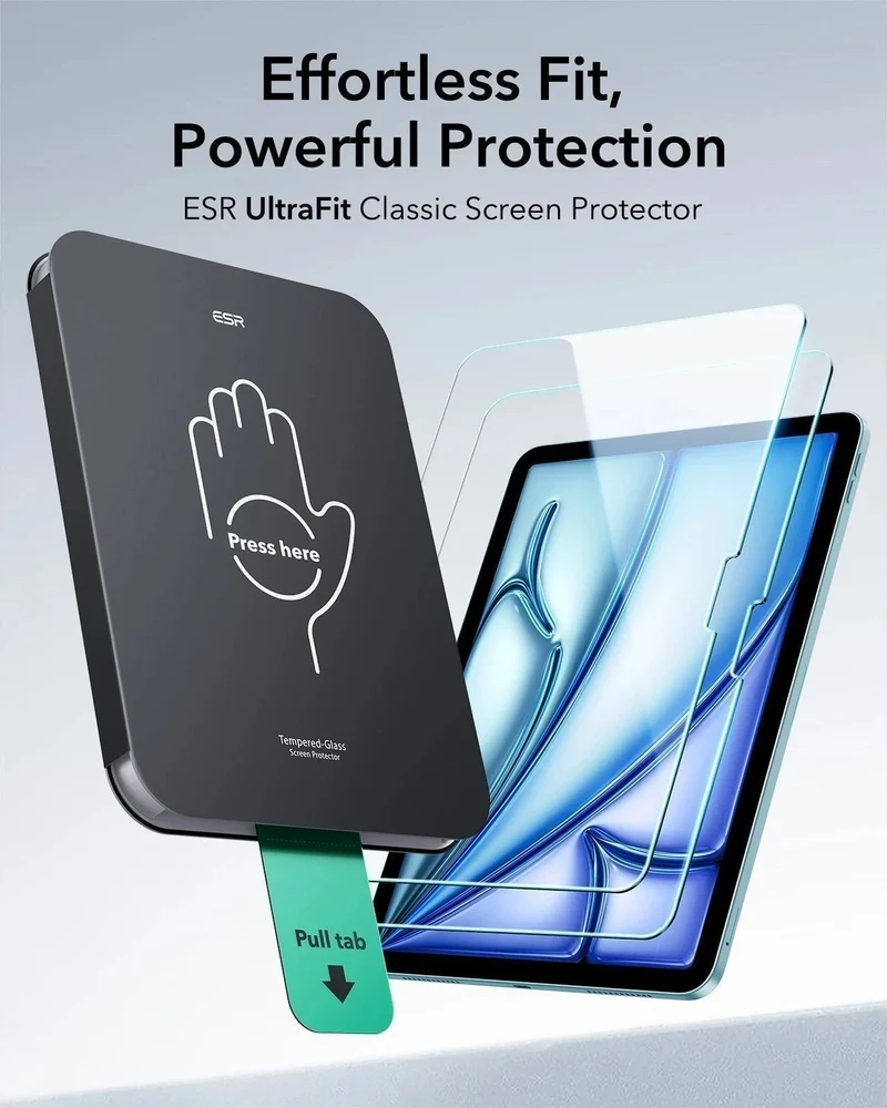iPad Air 11" (M4) 2026 Bundle Rebound Magnetic Keyboard Case 360 & Screen Protectors-US-Layout-White