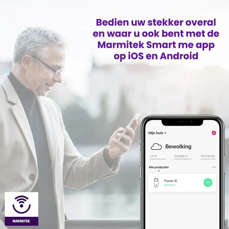 MARMITEK - Interrupteur de prise Smart Me Wifi 15A 2USB - PowerSI