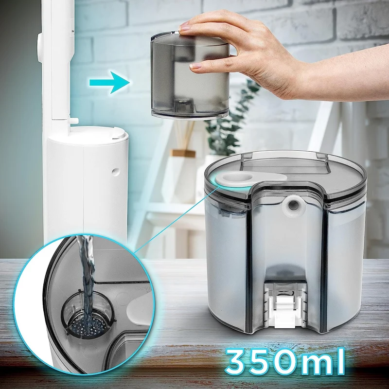 Duronic STM11 Balai Nettoyeur Vapeur de 1100W | Capacité de Réservoir de 350 ml | Température Maximale de 120°C | Nettoyage des Sols Durs Carrelage Sol en Vinyle à la Vapeur d'Eau