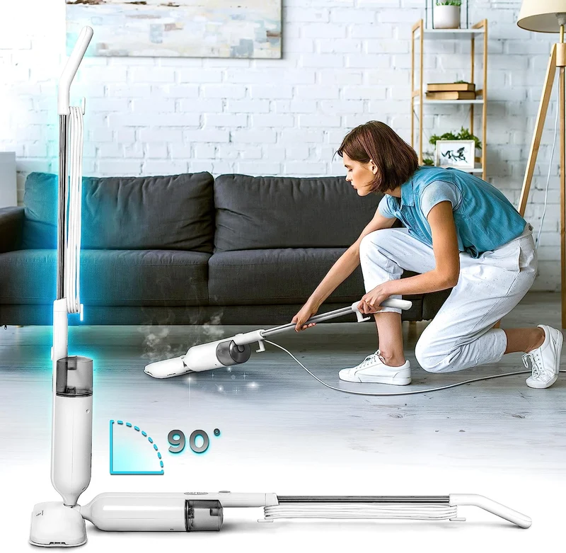 Duronic STM11 Balai Nettoyeur Vapeur de 1100W | Capacité de Réservoir de 350 ml | Température Maximale de 120°C | Nettoyage des Sols Durs Carrelage Sol en Vinyle à la Vapeur d'Eau