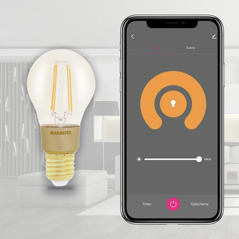 MARMITEK - Ampoule LED Smart Me Wifi E27 40W 650Lm - GlowMI