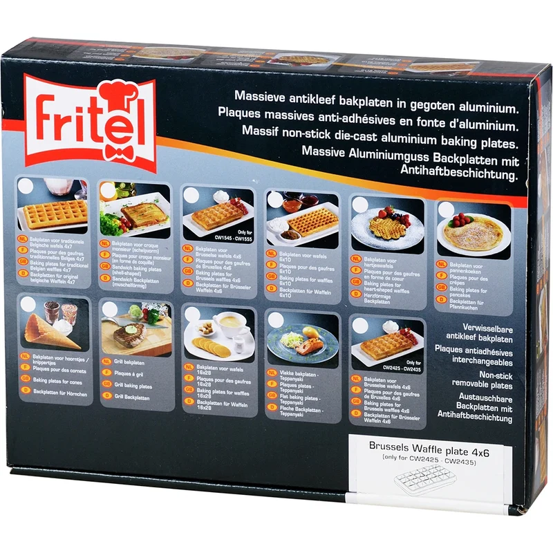 FRITEL - plaques à gaufres 4x6 2 pièces. - PL-03