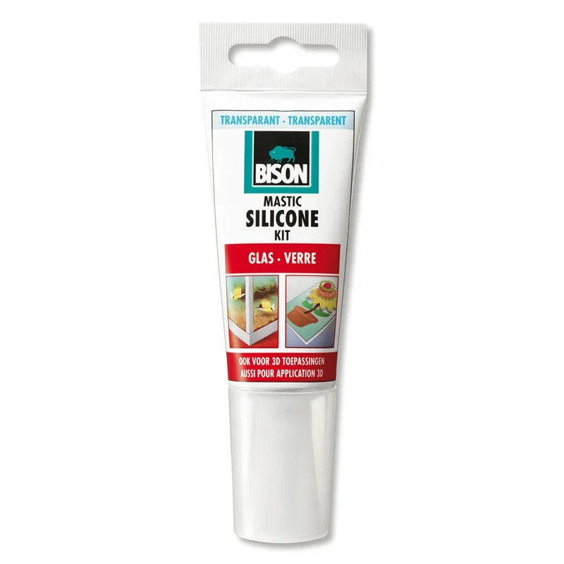 BISON - scellant silicone transparent 60 ml