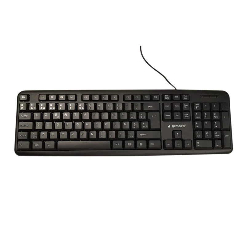 GEMBIRD - clavier USB standard noir Azerty (BE) - KBU-103