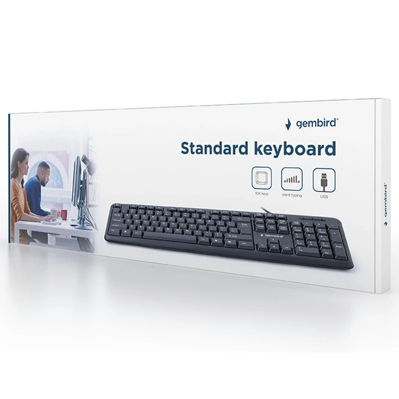 GEMBIRD - clavier USB standard noir Azerty (BE) - KBU-103