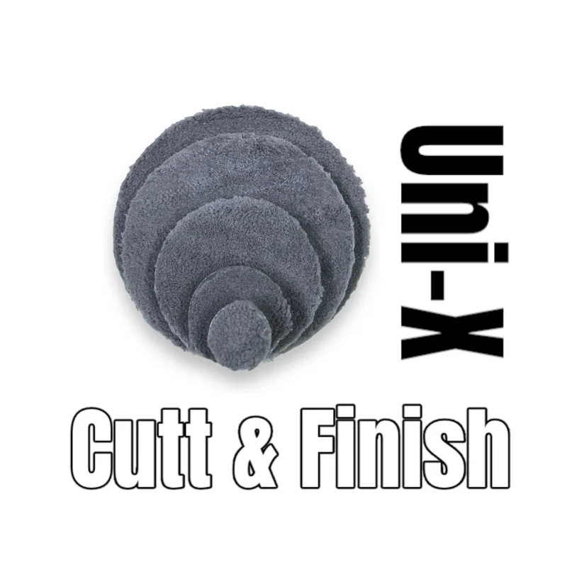 Uni-X Cut & Finish Grey Microfiber Pad - 6''