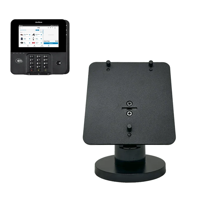 Support pivotant métallique à profil bas pour terminaux de paiement Verifone avec clavier