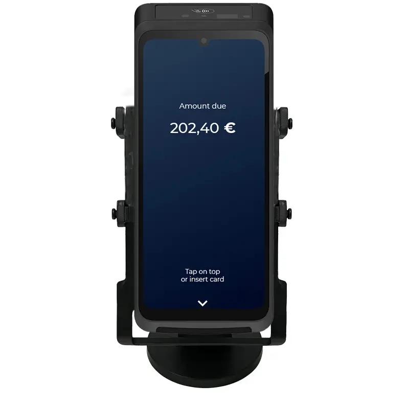 Support métallique pivotant de comptoir pour terminaux POS Adyen | Agoz