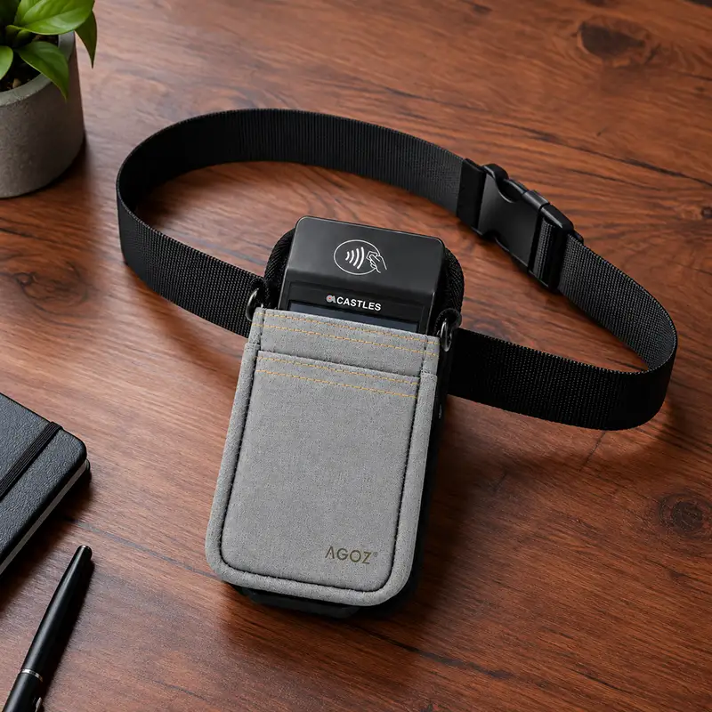 Étui pour terminal de point de vente portable Castles avec ceinture de taille durable | Agoz