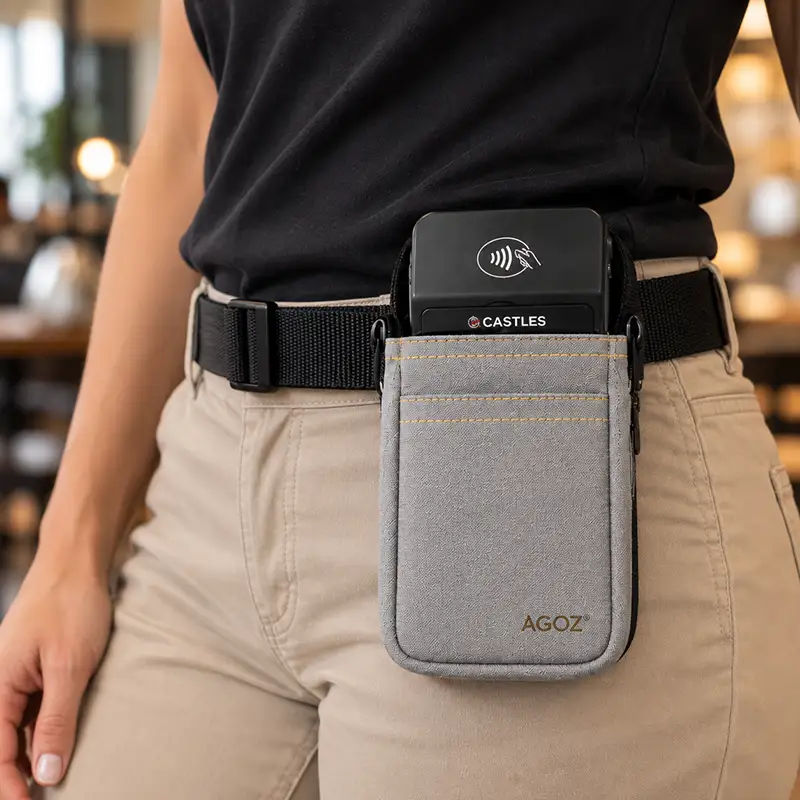Étui pour terminal de point de vente portable Castles avec ceinture de taille durable | Agoz