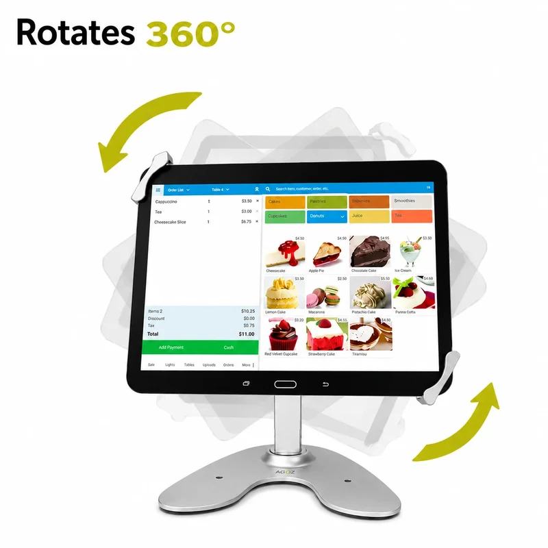 Support de tablette robuste pour comptoir pour Elo I-Series 2.0 10" - Profil haut