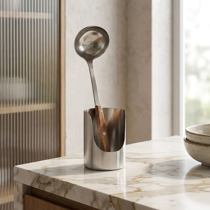 Spoon Dock Stainless Steel Utensil Rest Holder