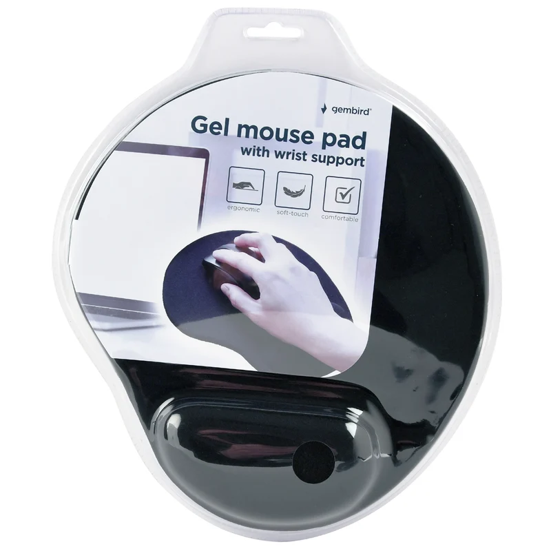 GEMBIRD - tapis de souris avec support gel - MPGELBLACK