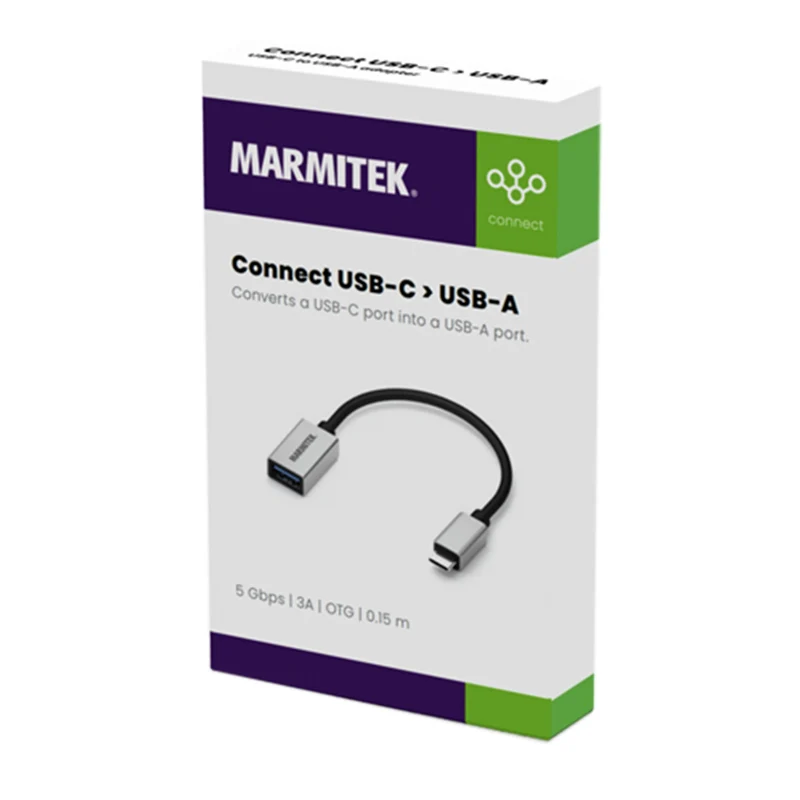 MARMITEK - câble adaptateur USB-C(M) - USB-A(F) 3.0 15cm OTG