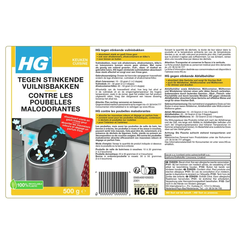 HG - Aircare contre les poubelles malodorantes 500g