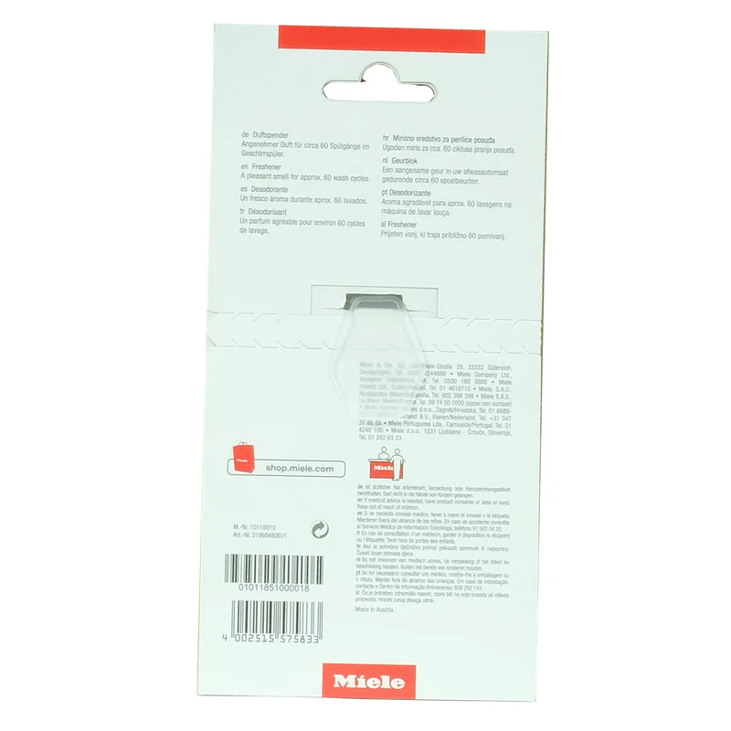 MIELE - désodorisant pour lave-vaisselle thé vert/citron vert 4 ml - GPFRG0042L