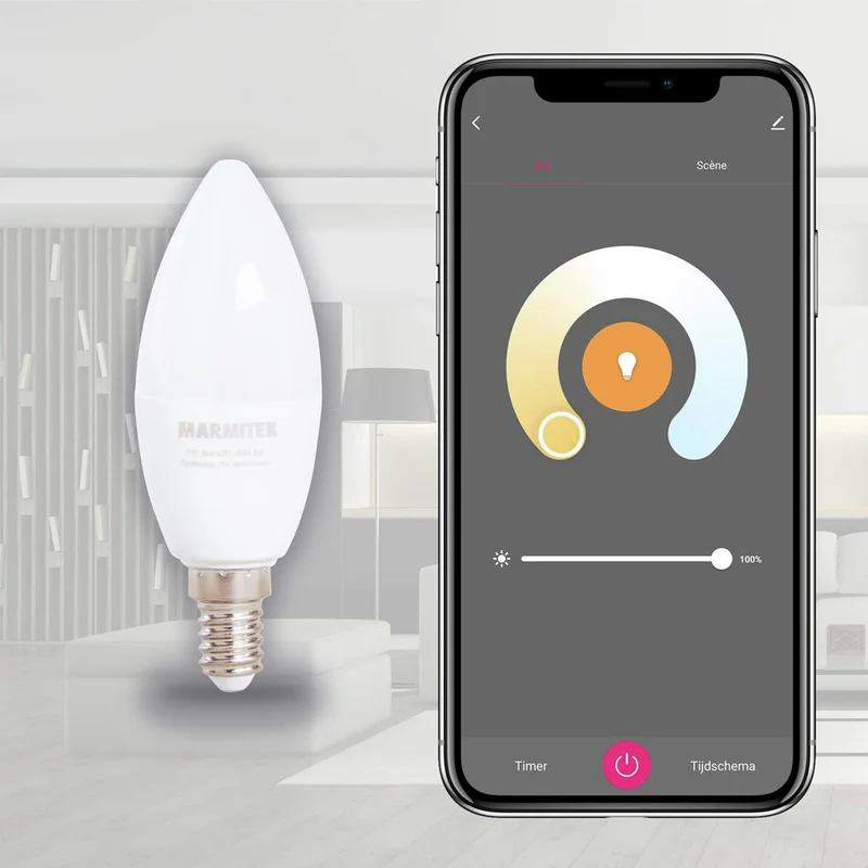 MARMITEK - Ampoule LED Smart Me Wifi E14 35W 380Lm - GlowSE