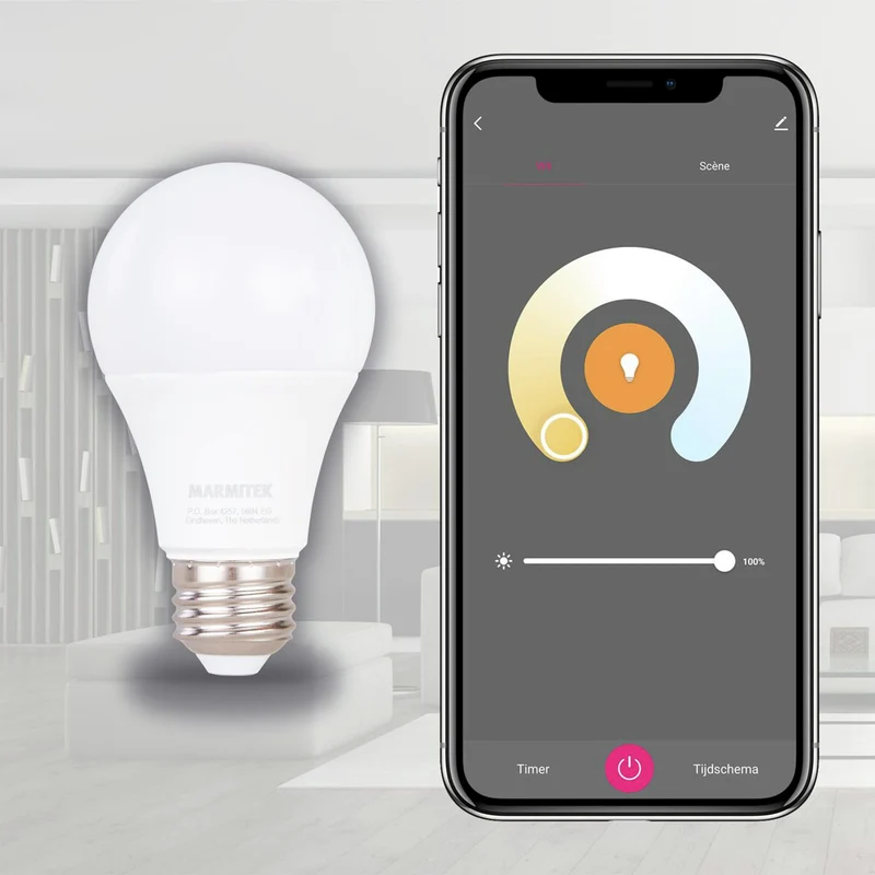 MARMITEK - Lampe LED Smart Me Wifi E27 60W 806Lm - GlowME