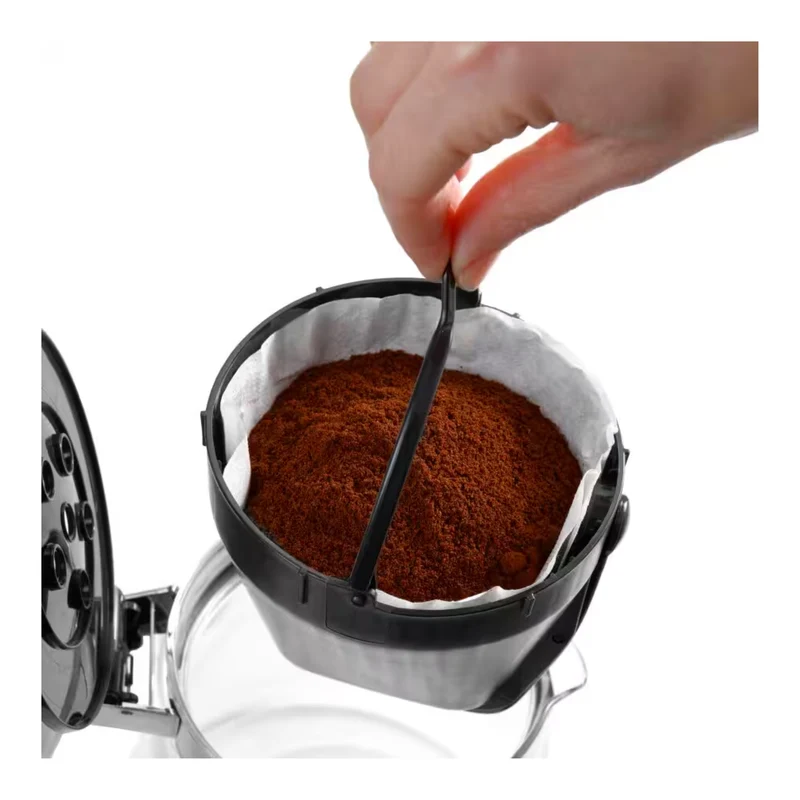 3-in-1 Specialty Brewer with certified SCA Golden Cup drip coffee, Over Ice and Pour Over brewing methods, in glass