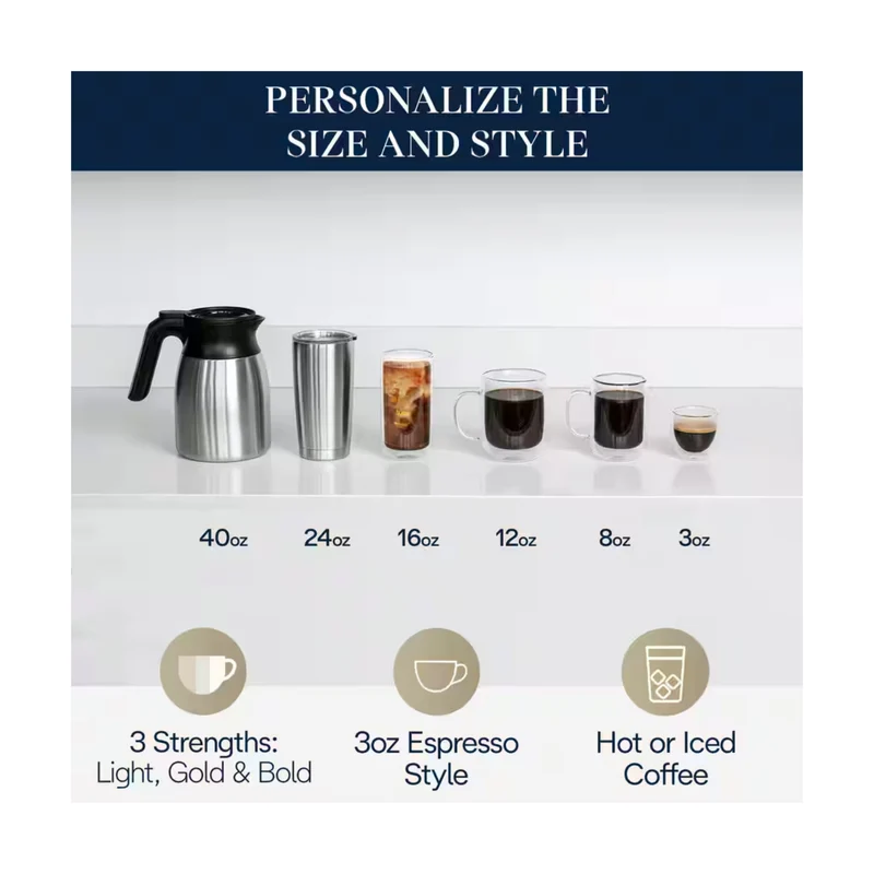 De'Longhi TrueBrew Automatic Coffee Machine - Stainless with Thermal Carafe