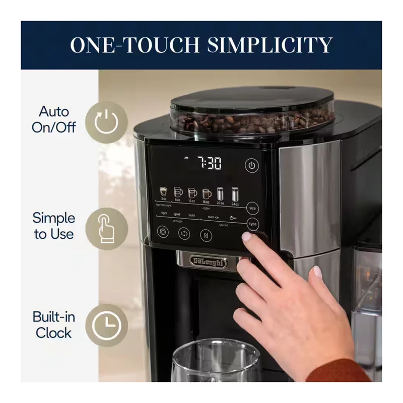 De'Longhi TrueBrew Automatic Coffee Machine - Stainless