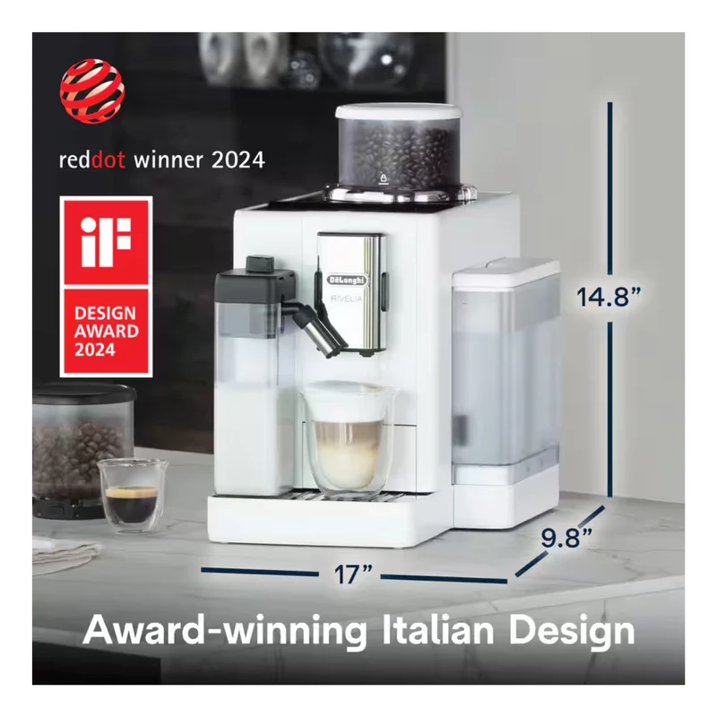 Rivelia Fully Automatic Espresso Machine - Arctic White