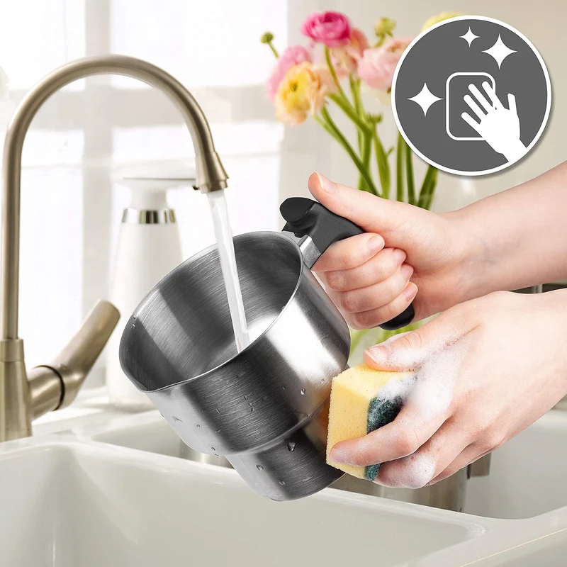 Duronic MF500 BK Mousseur à Lait électrique automatique 500W | Pour café, cappuccino, latte, chocolat chaud, thé matcha | Mousse chaude ou froide et lait chaud | Capacité 500 ml | Qualité Barista Pro