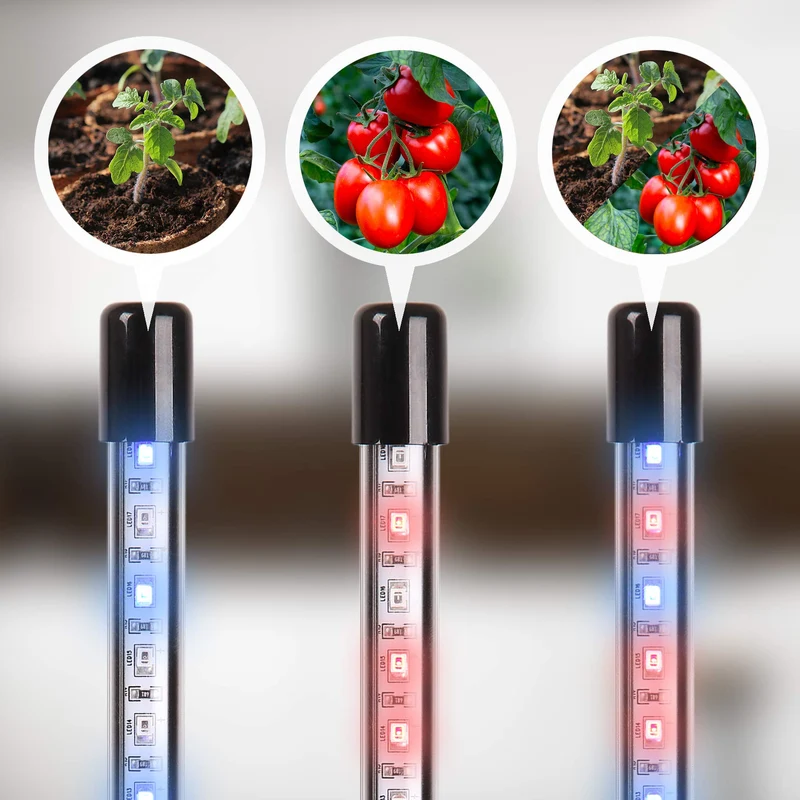 Duronic GLC12 Lampe de croissance horticole à pince 20W | Ampoules LED | 3 modes : bleu, rouge, mixte | Intensité ajustable | Prise USB | Lumière de culture pour plante fruit légume fleur herbe