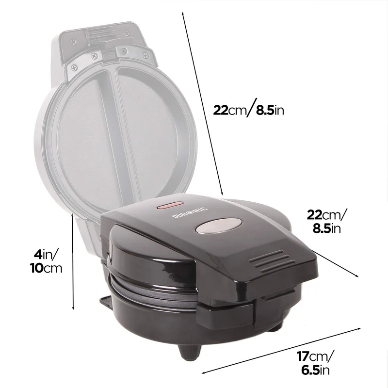 Duronic OM60 Cuiseur à Omelettes électrique | 2 plaques de cuisson antiadhésives et détachables | Appareil pour faire 2 omelettes | 600 W | Poignées thermo-isolante | Pour un déjeuner sain et équilibré