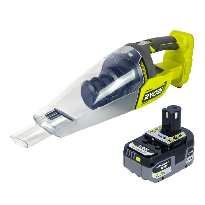 Aspirateur à main sans fil RYOBI RHV18-0 18 V 600 ml + 1 batterie 5,0 Ah - sans chargeur