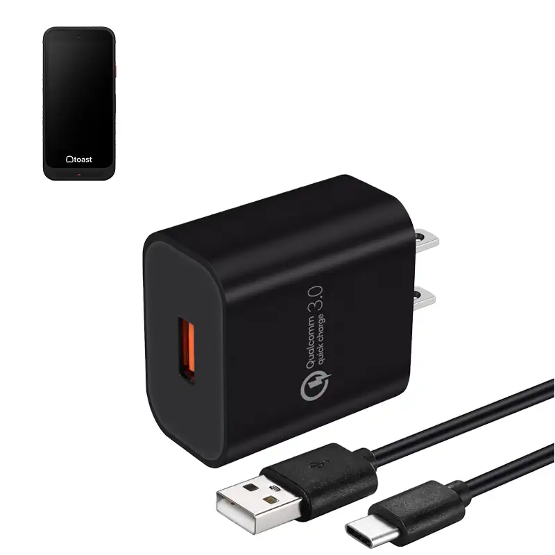 Chargeur mural avec câble USB-C pour terminal de point de vente portable Toast