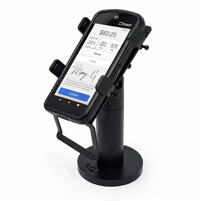 Support à perche pour terminal de point de vente portable Toast Go 2 avec fixation pivotante et inclinable | Agoz