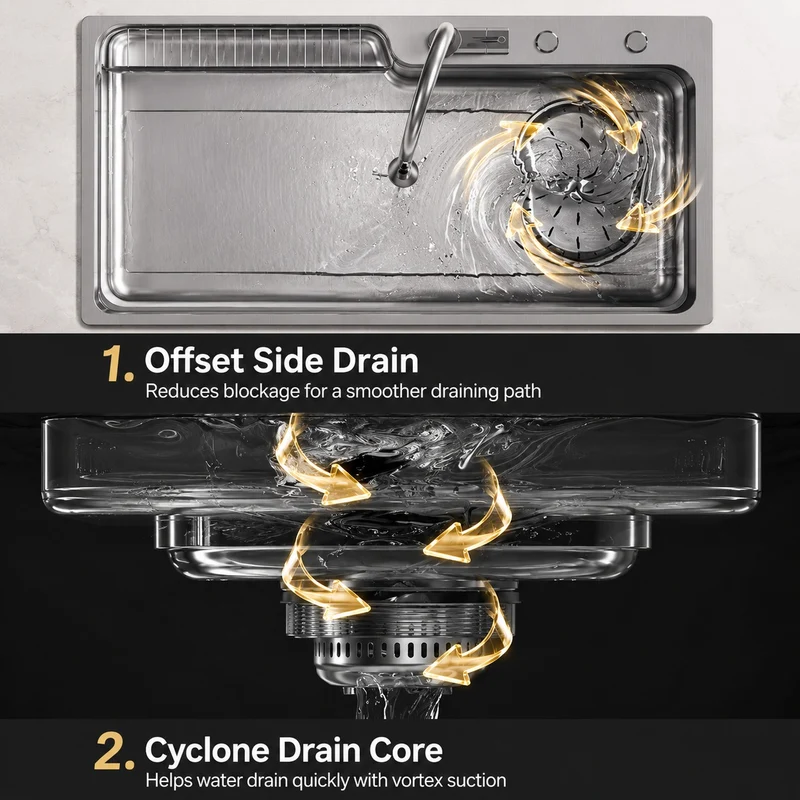 Kyoto Japanese Stainless Steel Workstation Kitchen Sink