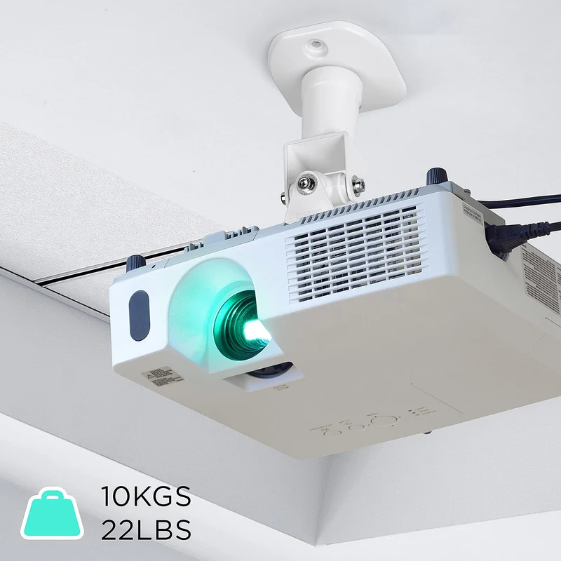 Duronic PB07XB Support vidéoprojecteur Universel inclinable et Rotatif Capacité 10 kg Installation Plafond Idéal pour Home cinema Jeux vidéos présentations conférences