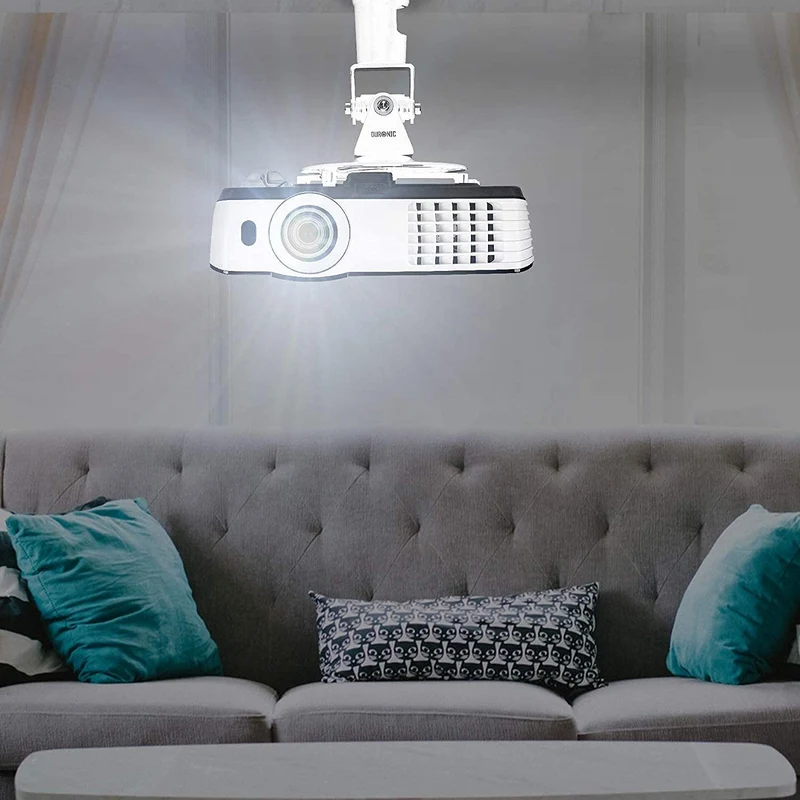 Duronic PB07XB Support vidéoprojecteur Universel inclinable et Rotatif Capacité 10 kg Installation Plafond Idéal pour Home cinema Jeux vidéos présentations conférences