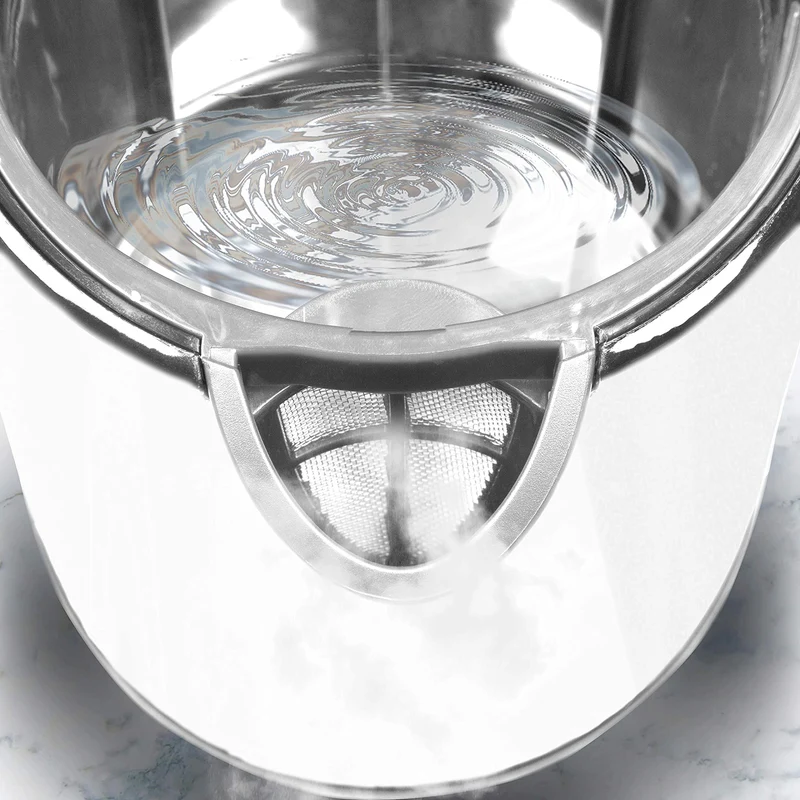 Duronic EK30 WE Bouilloire électrique 1,5L de 3000W Choix de la température 40° 60° 80° 100° Maintien au chaud Chauffe rapidement Thé café soluble chocolat chaud