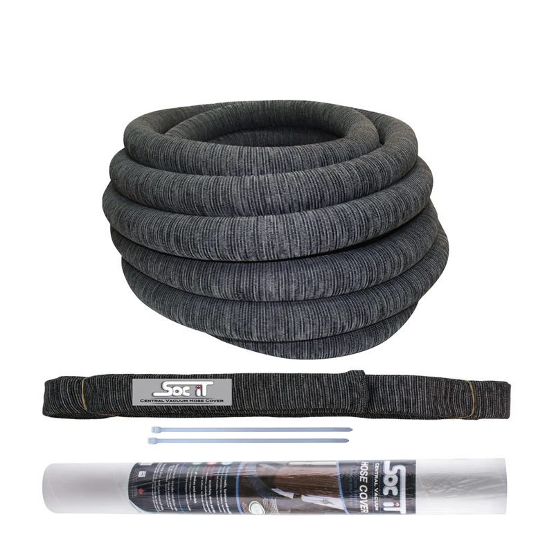 Central Vacuum Hose Sock 30' Charcoal Grey