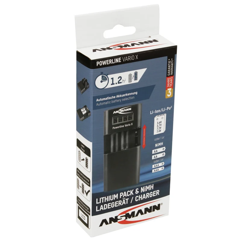 ANSMANN - pack lithium & chargeur de piles AAA/AA NiMH - Vario X