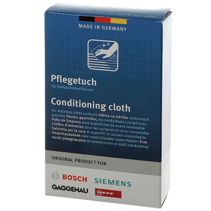 BOSCH SIEMENS - lingettes d’entretien surfaces en acier inoxydable 5 pièces.