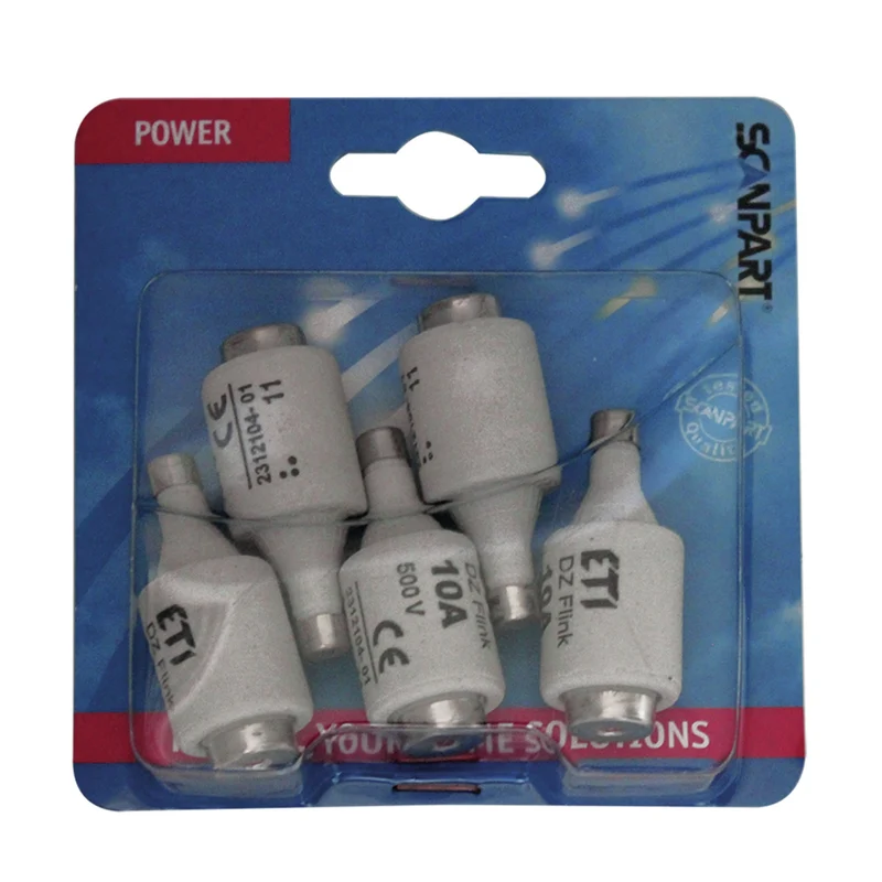 SCANPART - fusionne rapidement 10A (rouge) 5 pièces.