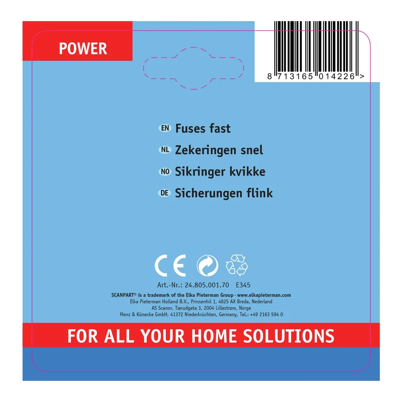SCANPART - fusionne rapidement 10A (rouge) 5 pièces.